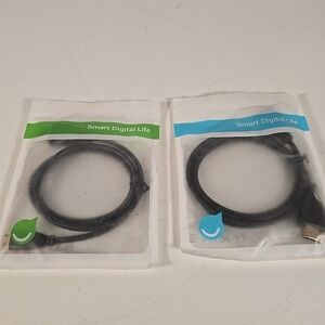 Lot of 2 Smart Digital Life HDMI To HDMI Video Cable And HDMI‎ To MINI HDMI